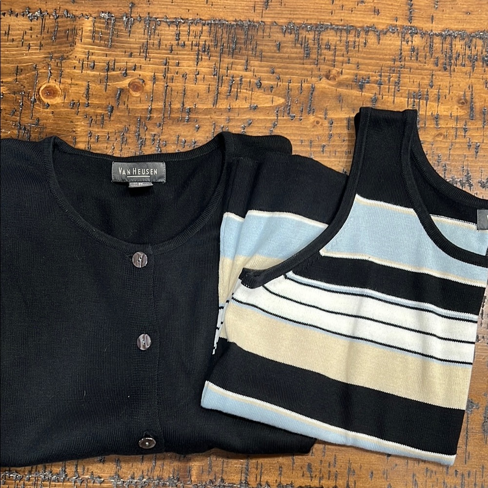 Van Heusen cardigan with matching tank top